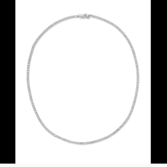 Luv Aj x Alyssa Lynch The Prong Set Tennis Necklace in Silver - Picture 1 of 2